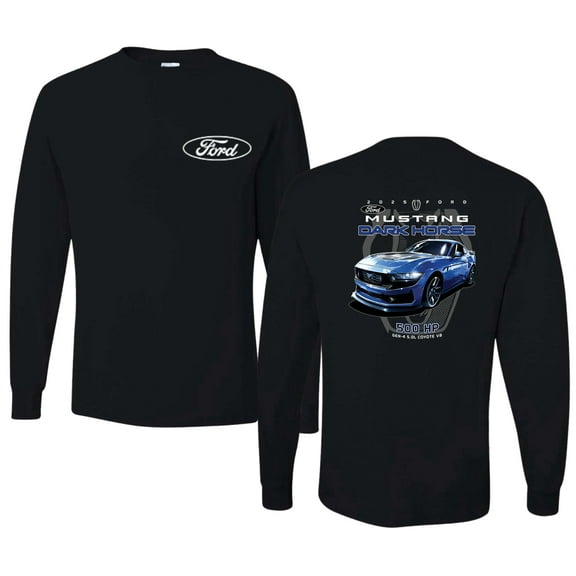 Wild Bobby 2025 Ford Mustang Dark Horse 500 HP 5.0L Men Long Sleeve Shirt