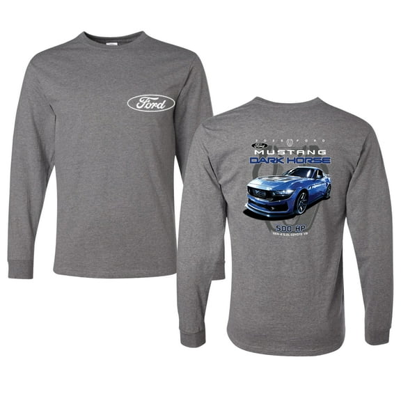 Wild Bobby 2025 Ford Mustang Dark Horse 500 HP 5.0L Men Long Sleeve Shirt