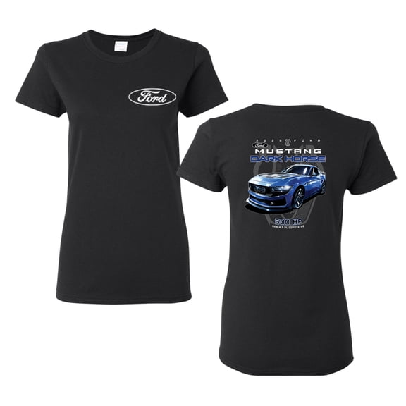Wild Bobby 2025 Ford Mustang Dark Horse 500 HP 5.0L Women Graphic Tee