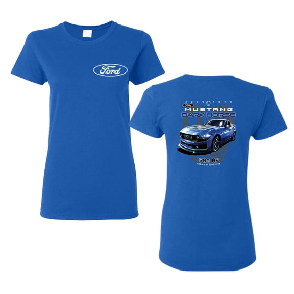 Wild Bobby 2025 Ford Mustang Dark Horse 500 HP 5.0L Women Graphic Tee