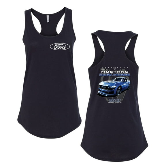 Wild Bobby 2025 Ford Mustang Dark Horse 500 HP 5.0L Women Racerback Tank Top