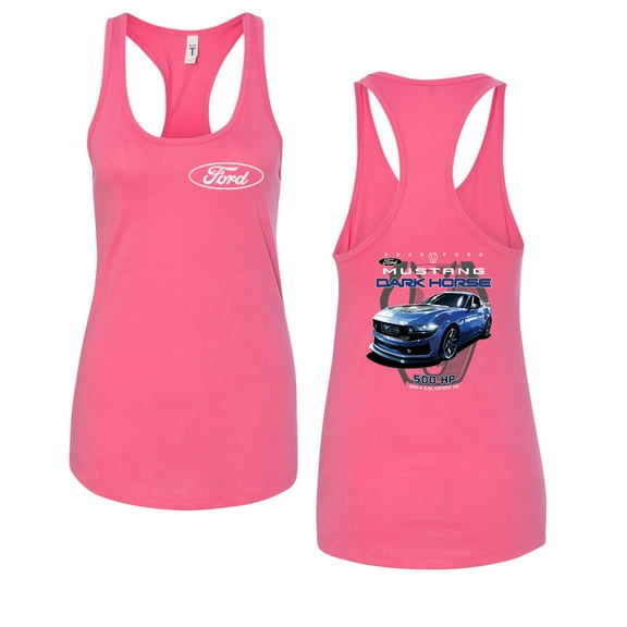 Wild Bobby 2025 Ford Mustang Dark Horse 500 HP 5.0L Women Racerback Tank Top