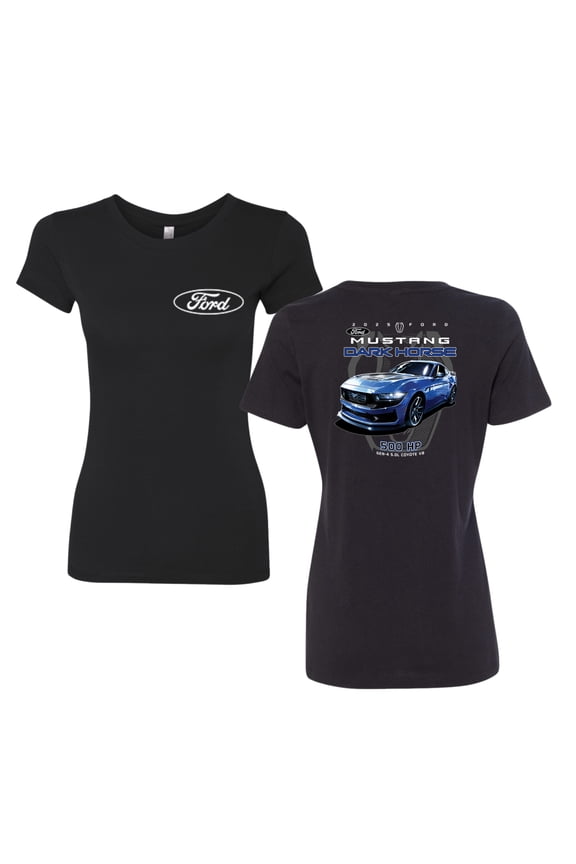 2025 Ford Mustang Dark Horse 500 HP 5.0L Women Slim Fit Junior Tee
