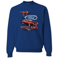 thumbnail image 1 of Wild Bobby, 77 Ford Mustang Classic Red Hot Rod Classic Logo Cars and Trucks Crewneck Graphic Sweatshirt, 1 of 1