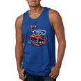 thumbnail image 1 of Wild Bobby, 77 Ford Mustang Classic Red Hot Rod Classic Logo Cars and Trucks Graphic Tank Top, 1 of 1