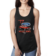 thumbnail image 1 of Wild Bobby, 77 Ford Mustang Classic Red Hot Rod Classic Logo Cars and Trucks Ladies Racerback Tank Top, 1 of 1