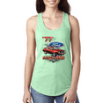 thumbnail image 1 of Wild Bobby, 77 Ford Mustang Classic Red Hot Rod Classic Logo Cars and Trucks Ladies Racerback Tank Top, 1 of 1
