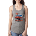 thumbnail image 1 of Wild Bobby, 77 Ford Mustang Classic Red Hot Rod Classic Logo Cars and Trucks Ladies Racerback Tank Top, 1 of 1