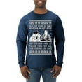 thumbnail image 1 of Wild Bobby 8 Pound 6 Ounce Baby Jesus Shake and Bake Men Long Sleeve Shirt, Vintage Heather Navy, X-Large, 1 of 6