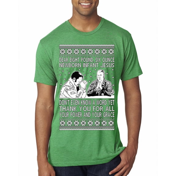 Wild Bobby 8 Pound 6 Ounce Baby Jesus Shake and Bake Men Premium Tri Blend T-Shirt, Envy, X-Large