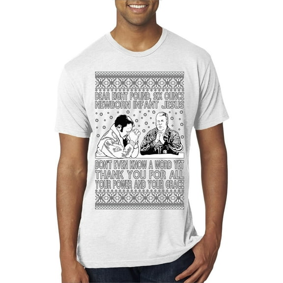 Wild Bobby 8 Pound 6 Ounce Baby Jesus Shake and Bake Men Premium Tri Blend T-Shirt, Heather White, XX-Large