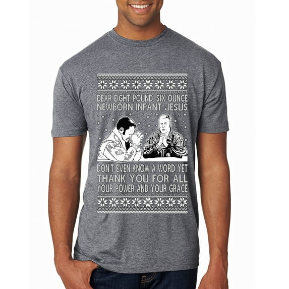 Wild Bobby 8 Pound 6 Ounce Baby Jesus Shake and Bake Men Premium Tri Blend T-Shirt, Premium Heather, X-Large