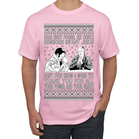 Wild Bobby 8 Pound 6 Ounce Baby Jesus Shake and Bake Men T-Shirt, Light Pink, 5X-Large