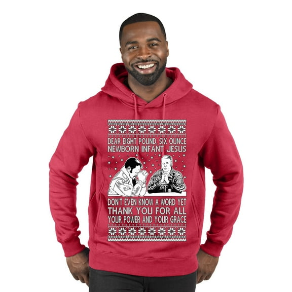 Wild Bobby 8 Pound 6 Ounce Baby Jesus Shake and Bake Premium Graphic Hoodie Sweatshirt, Red, X-Large