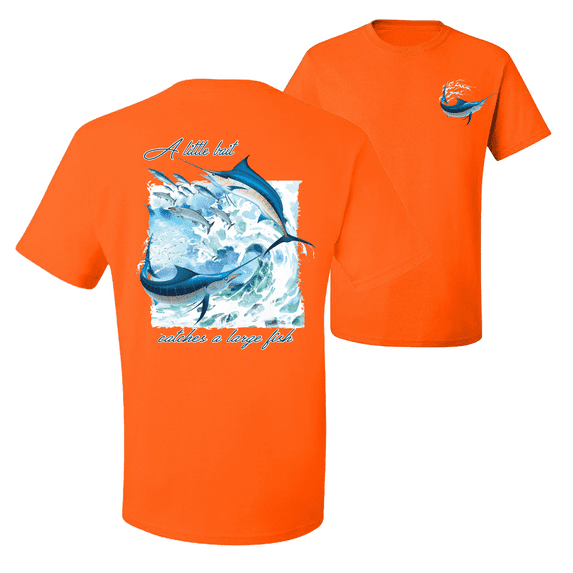 Wild Bobby, A Little Bait Catches a Large Fish Swordfish Fishing Graphic T-Shirt