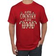 thumbnail image 1 of Wild Bobby, A Little Country, A Little Hood, Pop Culture, Men Graphic Tee, Red, 4X-Large, 1 of 4