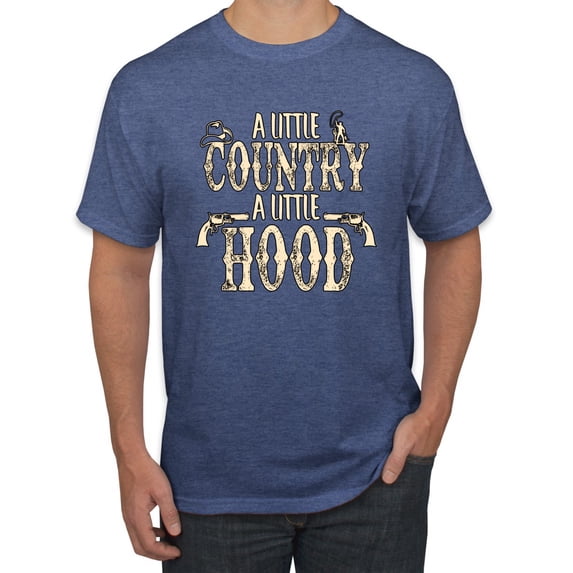 Wild Bobby, A Little Country, A Little Hood, Pop Culture, Men Graphic Tee, Vintage Heather Blue, Medium
