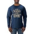 thumbnail image 1 of Wild Bobby, A Little Country, A Little Hood, Pop Culture, Men Long Sleeve Shirt, Vintage Heather Navy, Small, 1 of 4