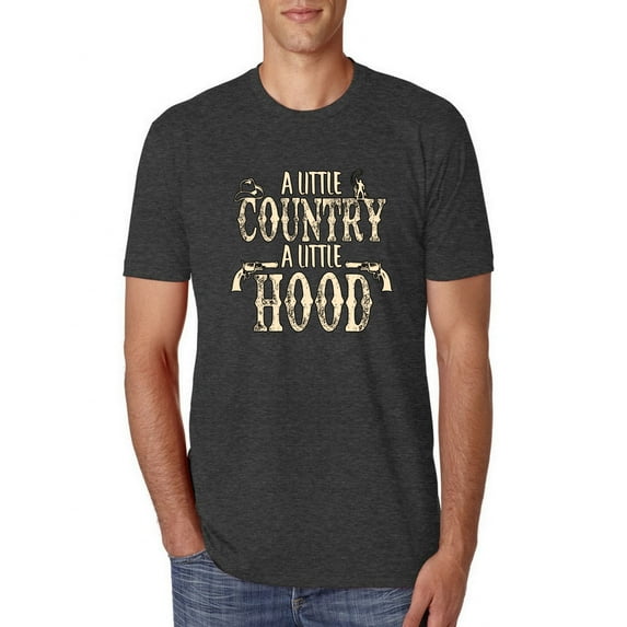Wild Bobby, A Little Country, A Little Hood, Pop Culture, Men Premium Tri Blend Tee, Vintage Black, X-Large