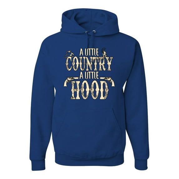 Wild Bobby, A Little Country, A Little Hood, Pop Culture, Unisex Graphic Hoodie Sweatshirt, Royal, Small