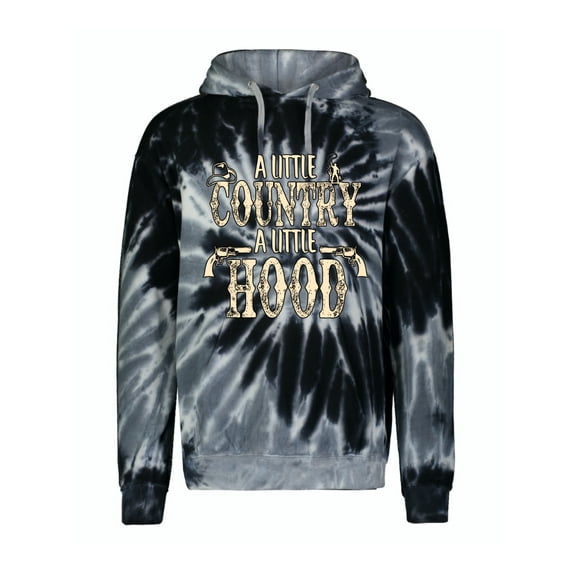 Wild Bobby, A Little Country, A Little Hood, Pop Culture, Unisex Graphic Hoodie Sweatshirt, Spiral Black, XX-Large