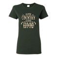 thumbnail image 1 of Wild Bobby, A Little Country, A Little Hood, Pop Culture, Women Graphic Tee, Forest Green, 3X-Large, 1 of 4