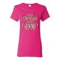 thumbnail image 1 of Wild Bobby, A Little Country, A Little Hood, Pop Culture, Women Graphic Tee, Fuschia, 3X-Large, 1 of 4