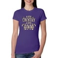 thumbnail image 1 of Wild Bobby, A Little Country, A Little Hood, Pop Culture, Women Slim Fit Junior Tee, Purple Rush, Small, 1 of 4