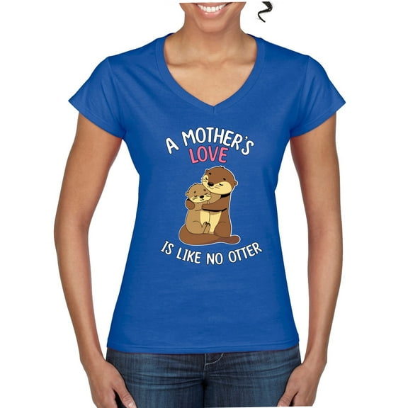 Wild Bobby A Mother's Love Is Like No Otter Women Standard V-Neck Tee