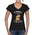 thumbnail image 1 of Wild Bobby A Mother's Love Is Like No Otter Women Standard V-Neck Tee, 1 of 6