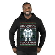 Wild Bobby Abdominal Swoleman Fitness Yeti Ugly Christmas Sweater Premium Graphic Hoodie Sweatshirt, Black, Small
