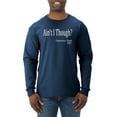 thumbnail image 1 of Wild Bobby, Ain't I Though? Sojourner Truth 1851, Mens Long Sleeve Tees, Vintage Heather Navy, Small, 1 of 3