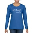 thumbnail image 1 of Wild Bobby, Ain't I Though? Sojourner Truth 1851, Womens Graphic Long Sleeve Tees, Royal, Small, 1 of 3