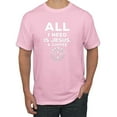 thumbnail image 1 of Wild Bobby, All I Need is Jesus & Coffee Inspirational/Christian Men Graphic Tee, Light Pink, X-Large, 1 of 6