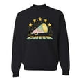 thumbnail image 1 of Wild Bobby All Star Cheerleading Megaphone Girl Sports Unisex Crewneck Graphic Sweatshirt, Black, Small, 1 of 5