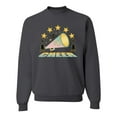 thumbnail image 1 of Wild Bobby All Star Cheerleading Megaphone Girl Sports Unisex Crewneck Graphic Sweatshirt, Charcoal, Medium, 1 of 5