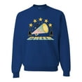 thumbnail image 1 of Wild Bobby All Star Cheerleading Megaphone Girl Sports Unisex Crewneck Graphic Sweatshirt, Royal, Small, 1 of 5