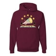 thumbnail image 1 of Wild Bobby All Star Cheerleading Megaphone Girl Sports Unisex Graphic Hoodie Sweatshirt, Maroon, X-Large, 1 of 5