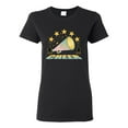 thumbnail image 1 of Wild Bobby All Star Cheerleading Megaphone Girl Sports Women Graphic Tee, Black, Small, 1 of 5