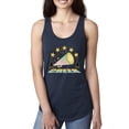 thumbnail image 1 of Wild Bobby All Star Cheerleading Megaphone Girl Sports Women Racerback Tank Top, Navy, Small, 1 of 5