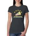 thumbnail image 1 of Wild Bobby All Star Cheerleading Megaphone Girl Sports Women Slim Fit Junior Tee, Dark Grey, Medium, 1 of 5