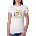 thumbnail image 1 of Wild Bobby All Star Cheerleading Megaphone Girl Sports Women Slim Fit Junior Tee, White, Large, 1 of 5