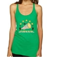 thumbnail image 1 of Wild Bobby All Star Cheerleading Megaphone Girl Sports Women Tri-Blend Racerback Tank Top, Envy, Small, 1 of 5