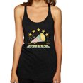 thumbnail image 1 of Wild Bobby All Star Cheerleading Megaphone Girl Sports Women Tri-Blend Racerback Tank Top, Vintage Black, Small, 1 of 5