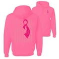 thumbnail image 1 of Wild Bobby, American, Breast Cancer Awareness, Flag, Breast Cancer Awareness, Front and Back Unisex Graphic Hoodie Sweatshirt, Neon Pink, Large, 1 of 4