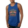 thumbnail image 1 of Wild Bobby, American By Birth Christian By Choice USA Flag Inspirational/Christian Mens Graphic Tank Top, Royal, Small, 1 of 3