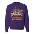thumbnail image 1 of Wild Bobby, American By Birth Christian By Choice USA Flag Inspirational/Christian Unisex Crewneck Graphic Sweatshirt, Purple, 2XL, 1 of 3