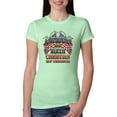 thumbnail image 1 of American By Birth Christian By Choice USA Flag Inspirational/Christian Womens Slim Fit Junior Tee, Mint, Medium, 1 of 3