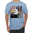 thumbnail image 1 of Wild Bobby, American Flag Godbless our Defenders Branches of Military, Men Graphic Tees, Light Blue, Small, 1 of 3