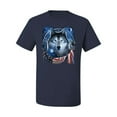thumbnail image 1 of Wild Bobby American Flag Patriotic Wolf Dreaming Men Tee, 1 of 6